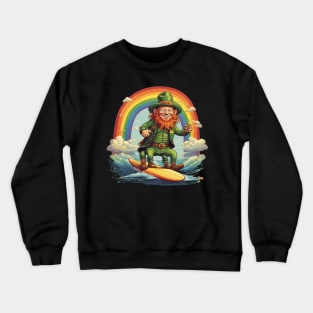 Leprechaun on the surf! #2 Crewneck Sweatshirt